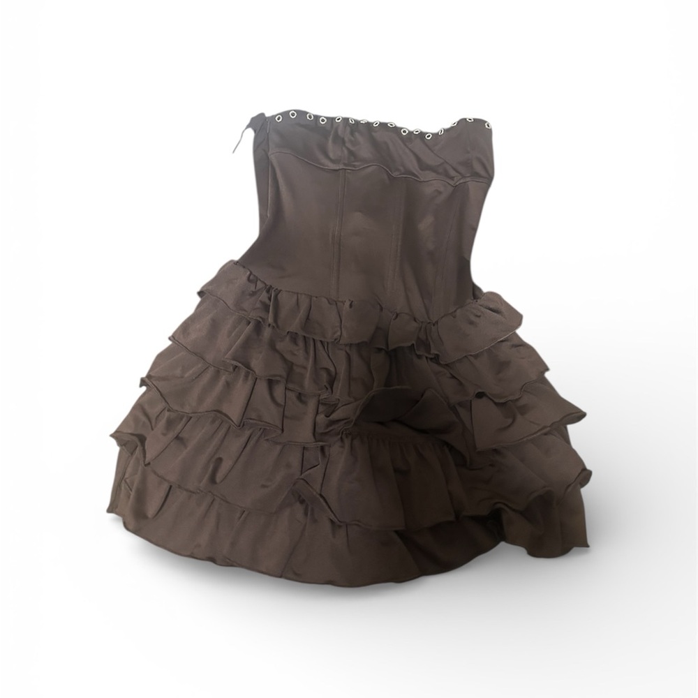 PIPPA MINI DRESS – CHOCOLATE  Size L NWT